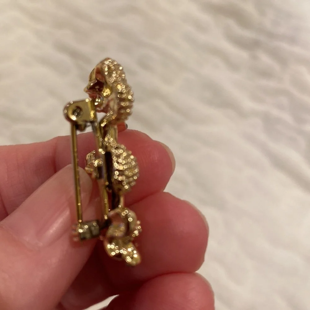 Gold tone poodle pins